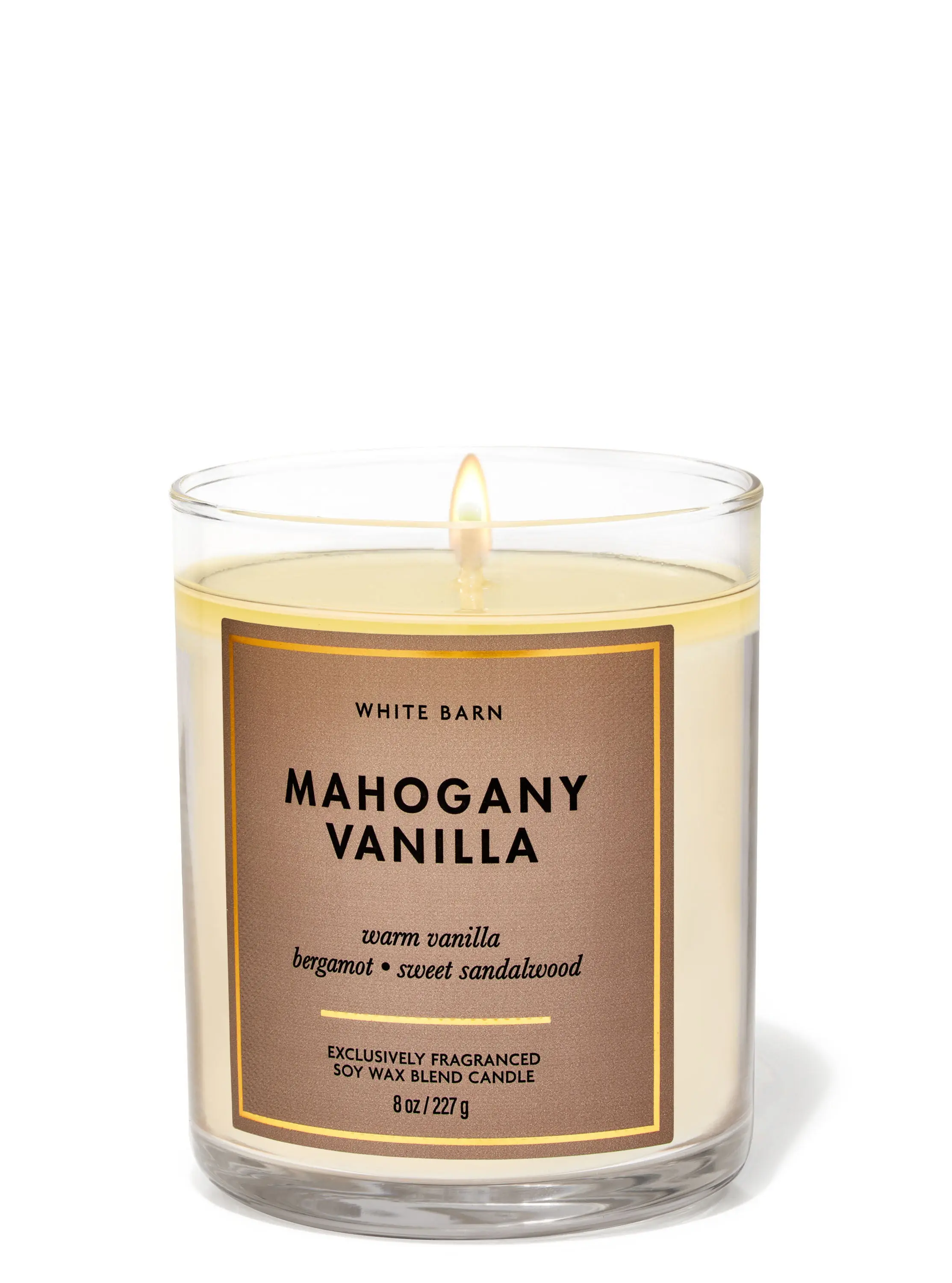 Mahogany Vanilla Single Wick Candle