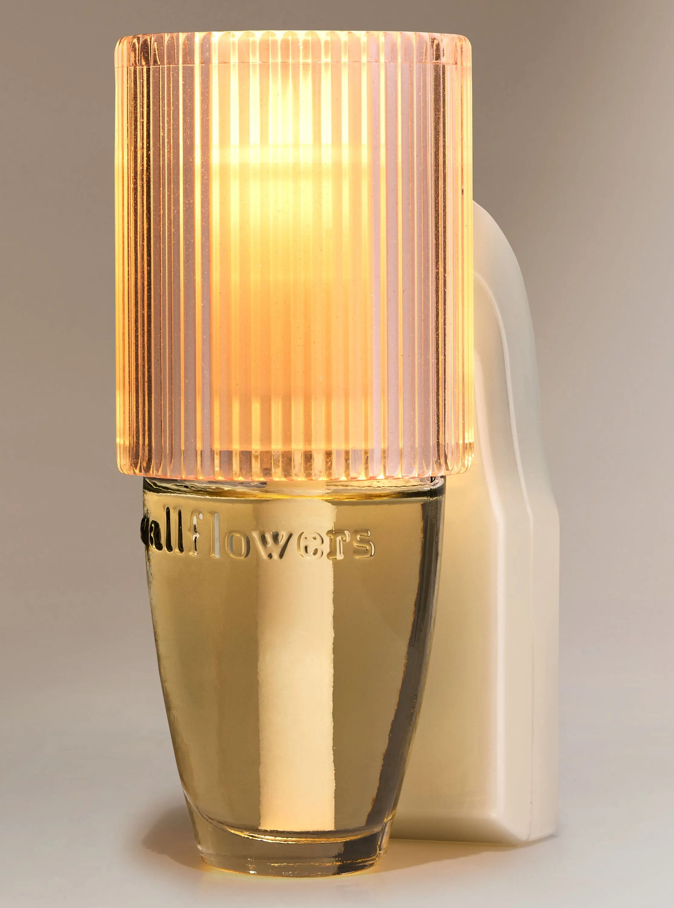 Champagne Sparkly Fluted Nightlight Wallflowers Scent Control&trade; Fragrance Plug