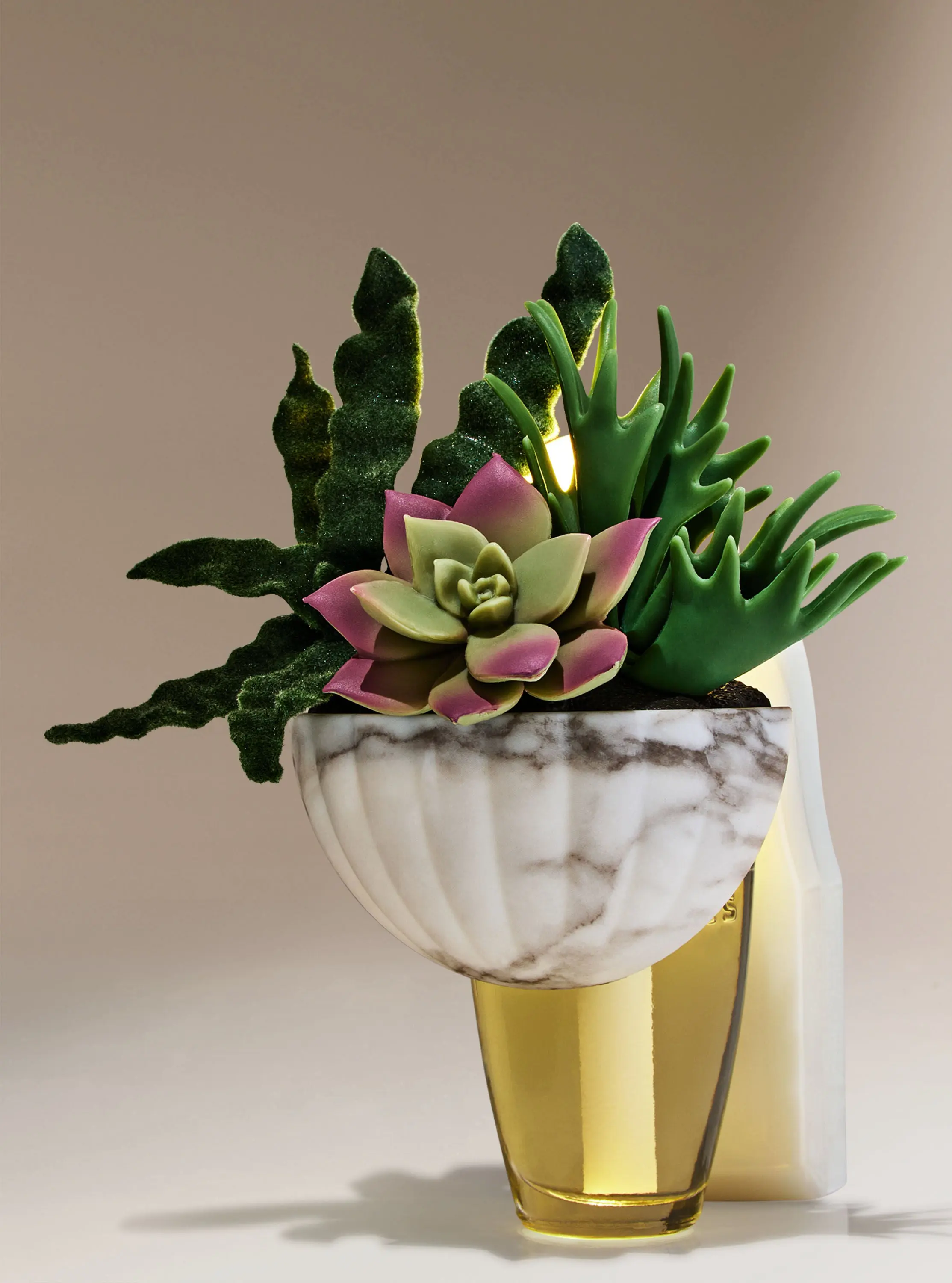 Stoneware Greenery Adjustable Wallflowers Scent Control&trade; Nightlight Fragrance Plug